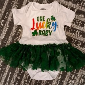 Baby onesie tutu dress, Saint Patrick's Day ,24 months